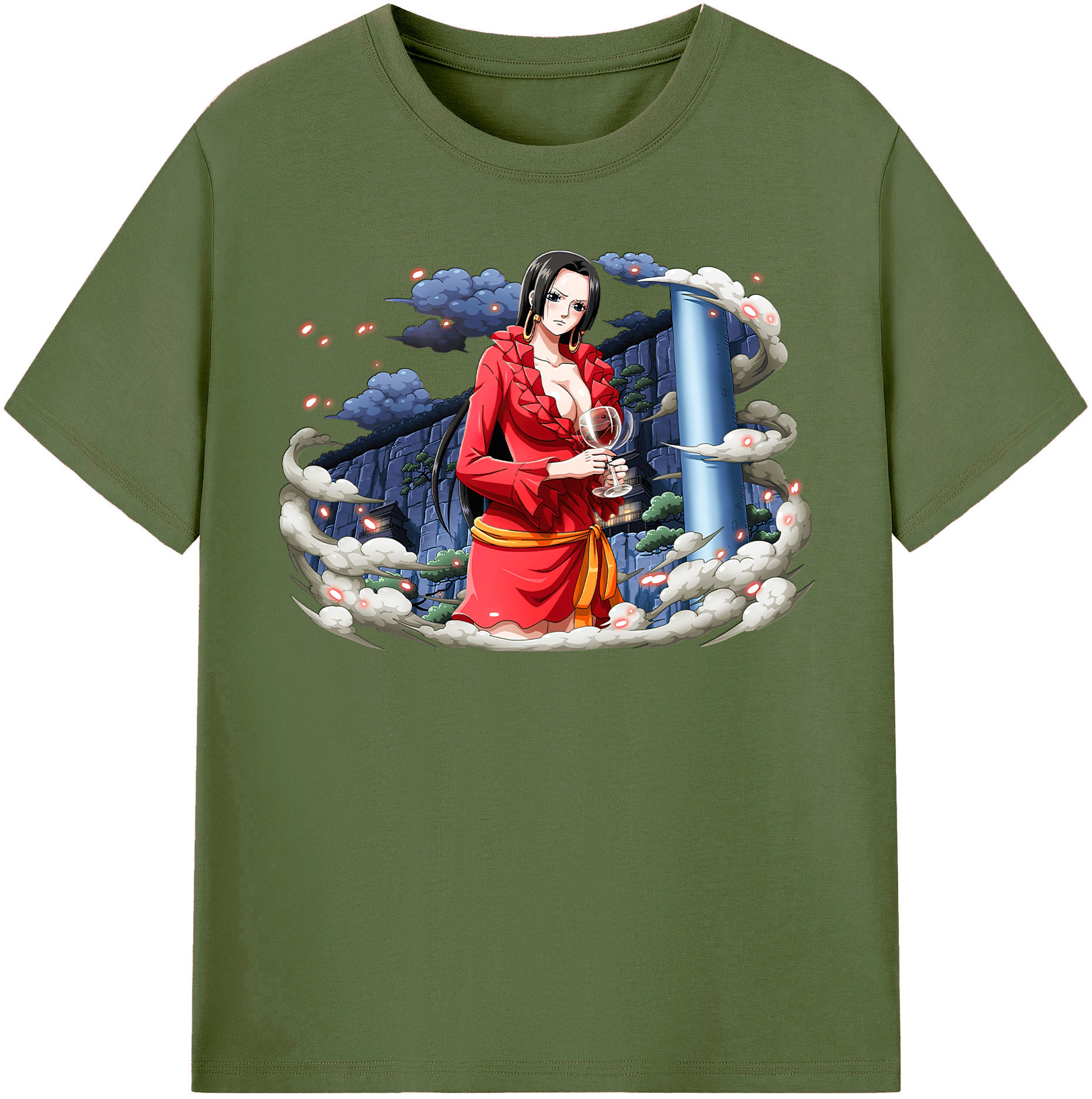 ワンピース ボア・ハンコック ONE PIECE Boa·Hancock 綿100％半袖Tシャツ（フロントプリント）